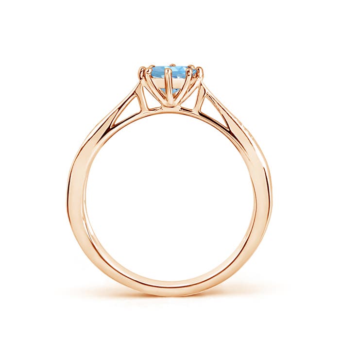 AAAA - Aquamarine / 0.42 CT / 14 KT Rose Gold