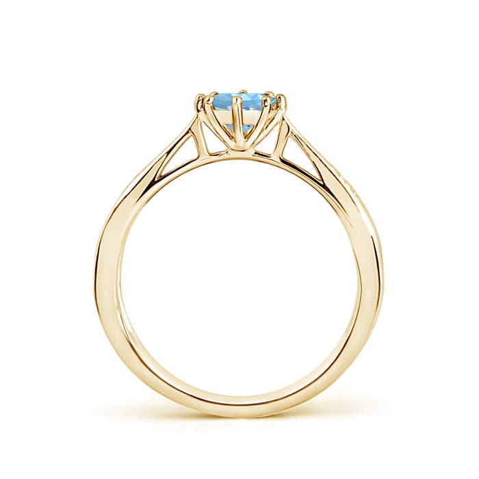 AAAA - Aquamarine / 0.42 CT / 14 KT Yellow Gold