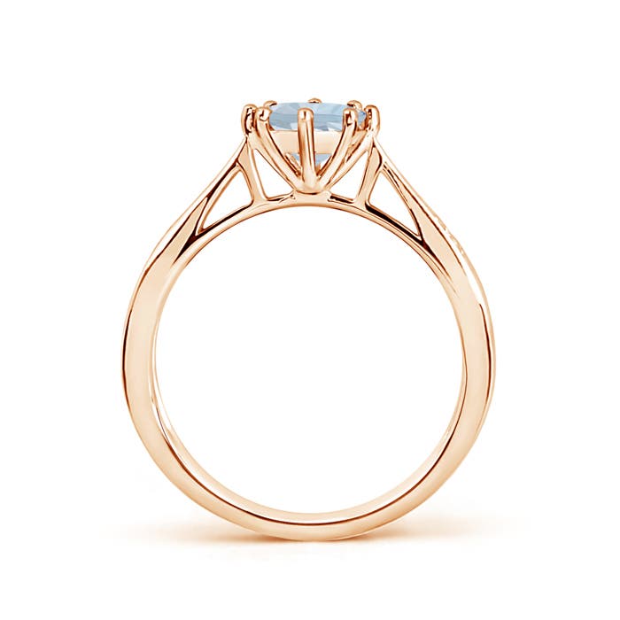 A - Aquamarine / 0.74 CT / 14 KT Rose Gold