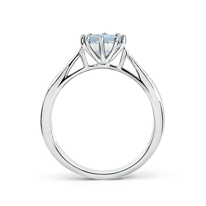 A - Aquamarine / 0.74 CT / 14 KT White Gold