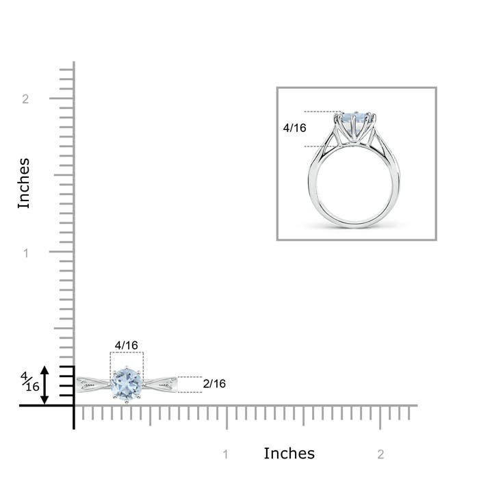 A - Aquamarine / 0.74 CT / 14 KT White Gold