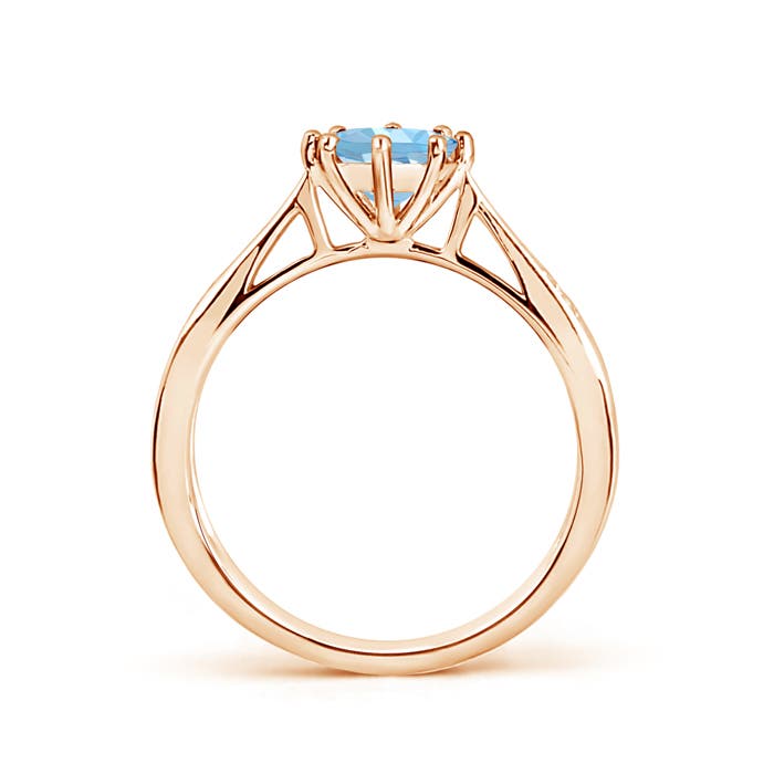 AAAA - Aquamarine / 0.74 CT / 14 KT Rose Gold