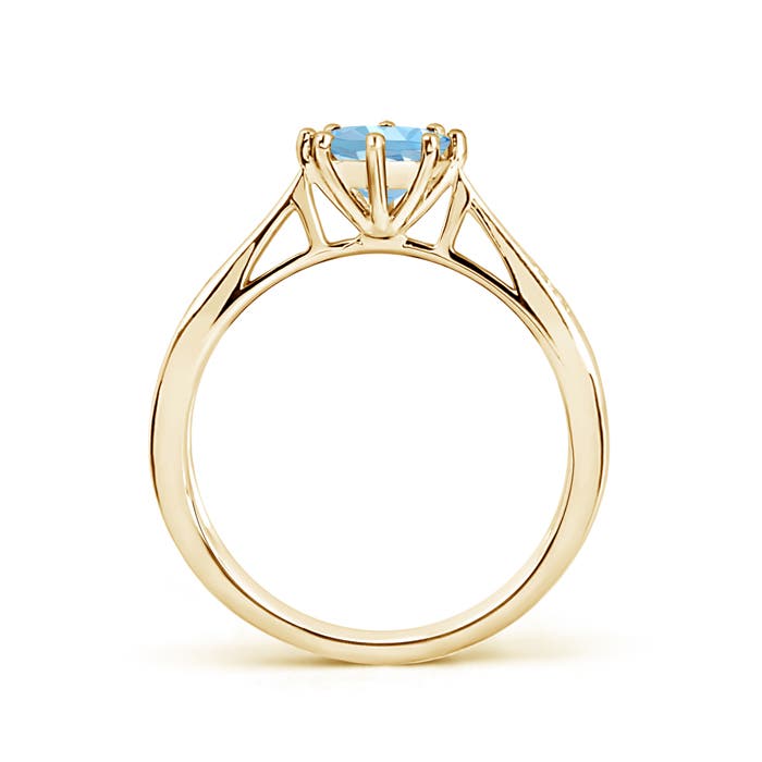 AAAA - Aquamarine / 0.74 CT / 14 KT Yellow Gold