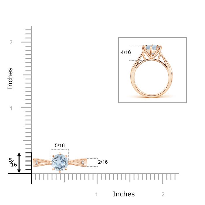 A - Aquamarine / 1.15 CT / 14 KT Rose Gold