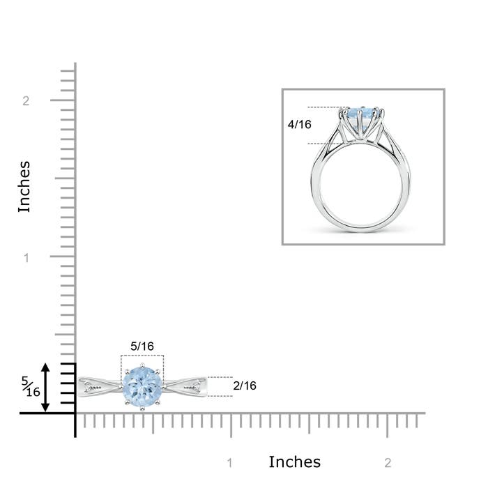 AA - Aquamarine / 1.15 CT / 14 KT White Gold