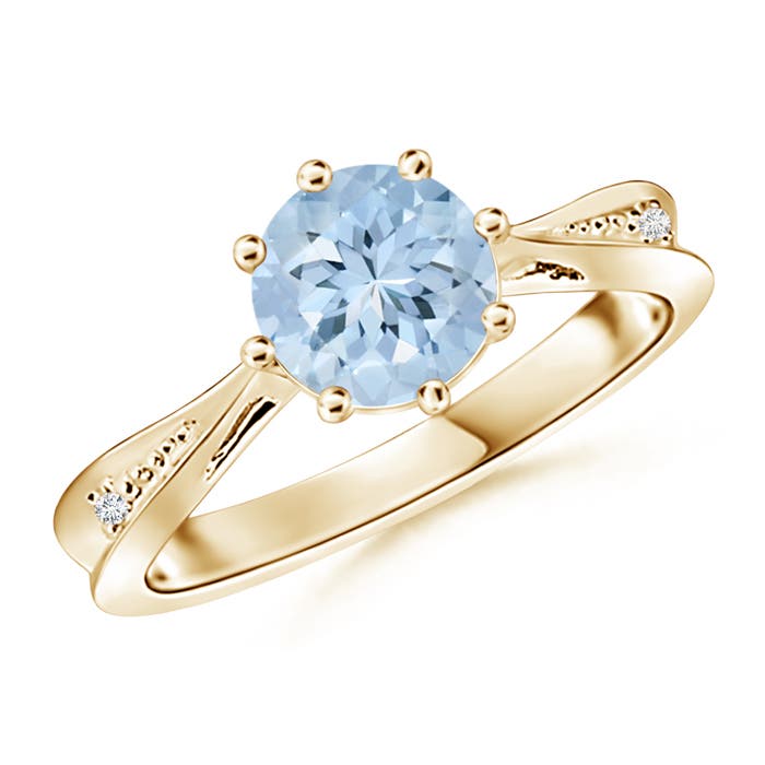 AA - Aquamarine / 1.15 CT / 14 KT Yellow Gold