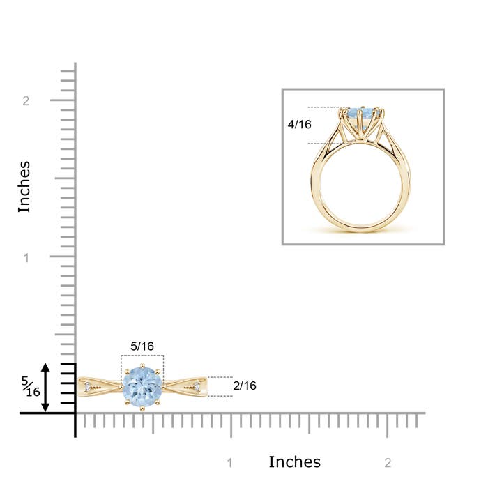 AA - Aquamarine / 1.15 CT / 14 KT Yellow Gold