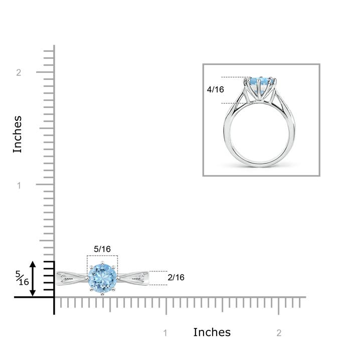 AAAA - Aquamarine / 1.15 CT / 14 KT White Gold