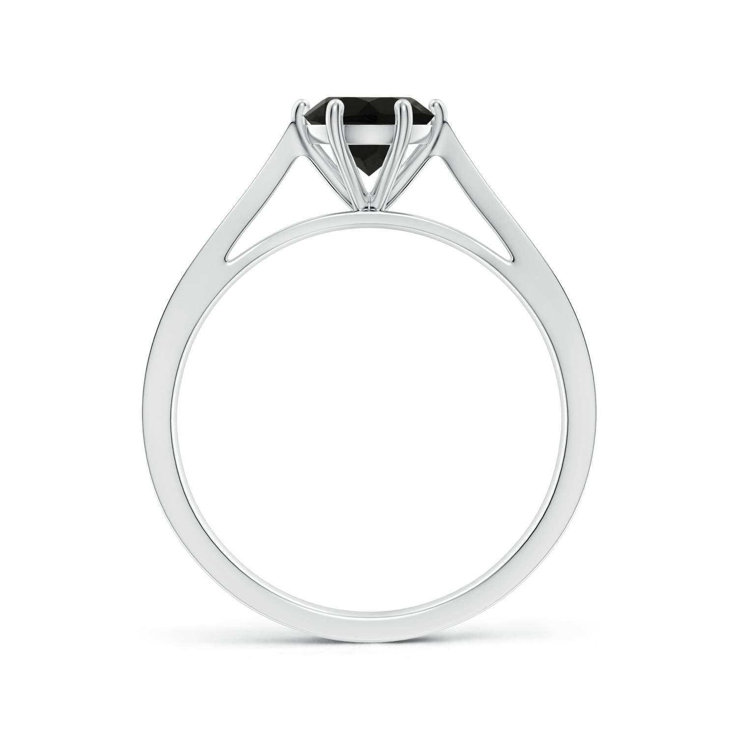 AAA - Black Onyx / 0.72 CT / 14 KT White Gold