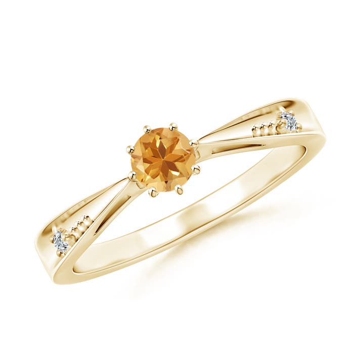 A - Citrine / 0.24 CT / 14 KT Yellow Gold