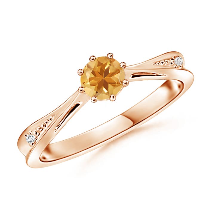 A - Citrine / 0.47 CT / 14 KT Rose Gold