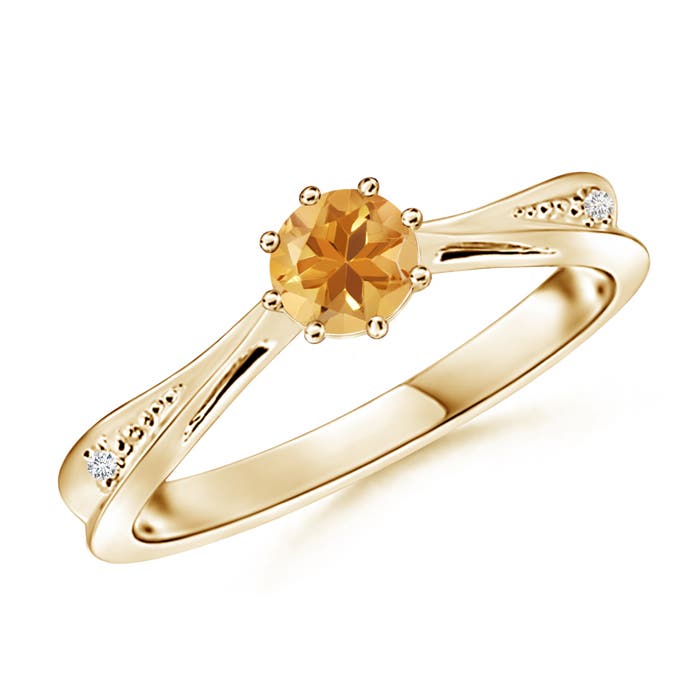 A - Citrine / 0.47 CT / 14 KT Yellow Gold