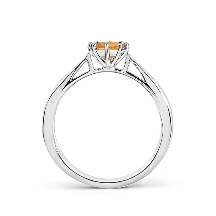 AA - Citrine / 0.47 CT / 14 KT White Gold