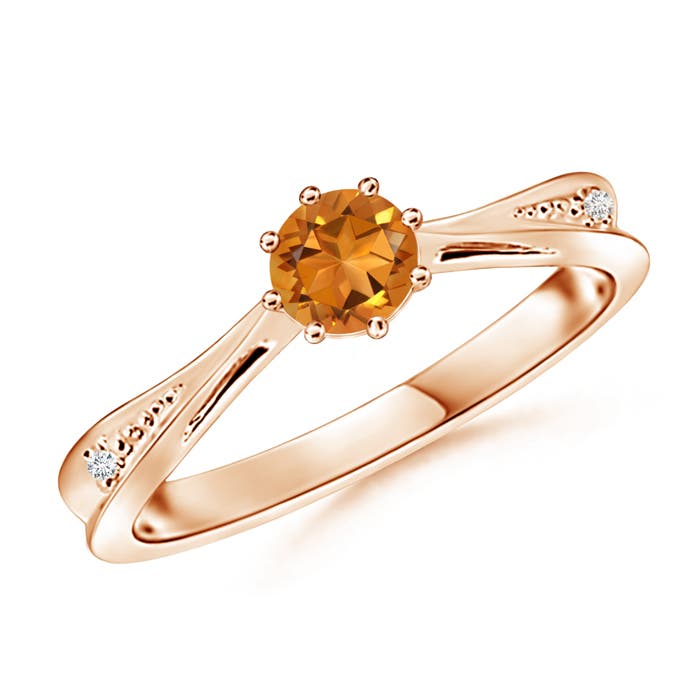 AAA - Citrine / 0.47 CT / 14 KT Rose Gold