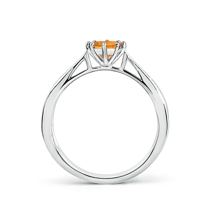 AAA - Citrine / 0.47 CT / 14 KT White Gold