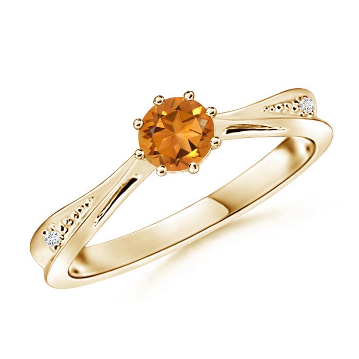 AAA - Citrine / 0.47 CT / 14 KT Yellow Gold