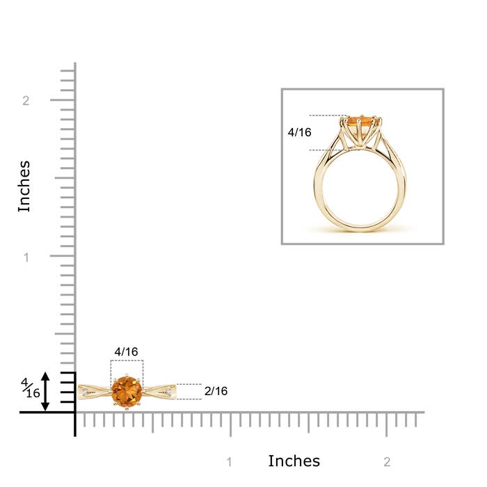 AAA - Citrine / 0.47 CT / 14 KT Yellow Gold