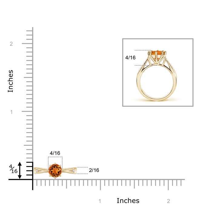 AAAA - Citrine / 0.47 CT / 14 KT Yellow Gold