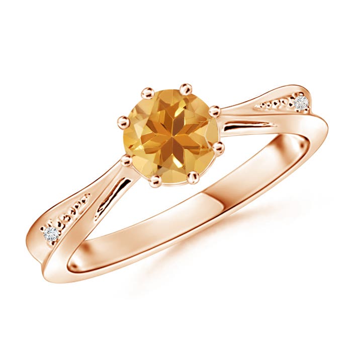 A - Citrine / 0.72 CT / 14 KT Rose Gold