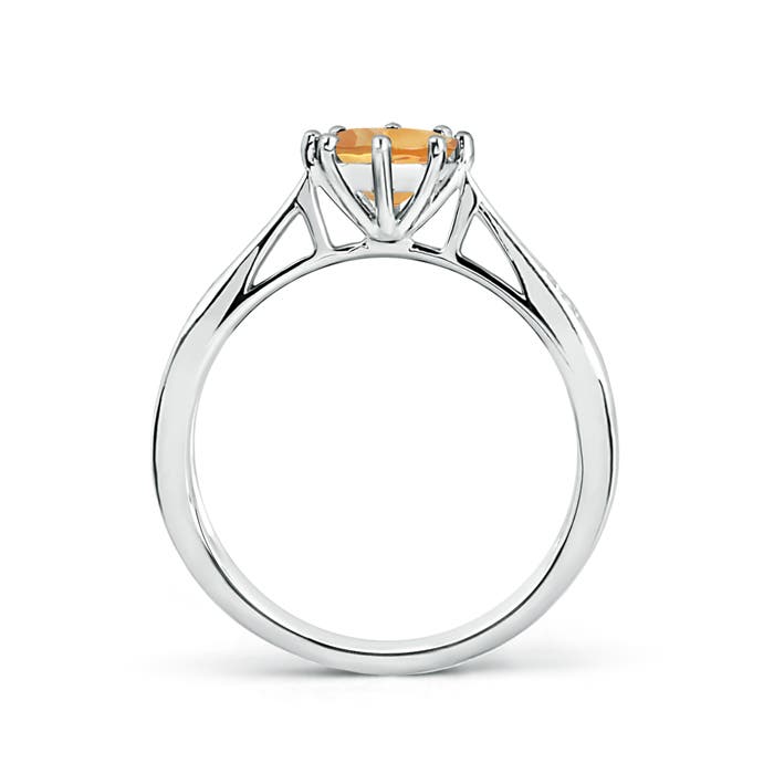 A - Citrine / 0.72 CT / 14 KT White Gold