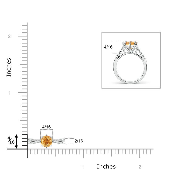 A - Citrine / 0.72 CT / 14 KT White Gold