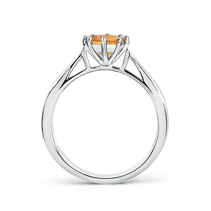 AA - Citrine / 0.72 CT / 14 KT White Gold