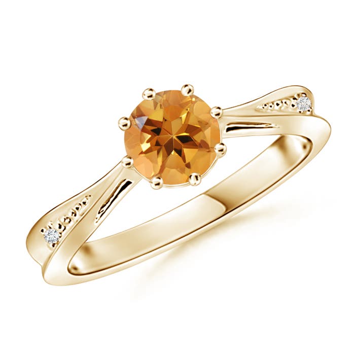 AA - Citrine / 0.72 CT / 14 KT Yellow Gold