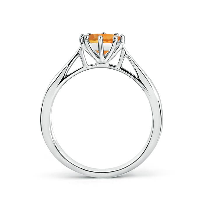 AAA - Citrine / 0.72 CT / 14 KT White Gold