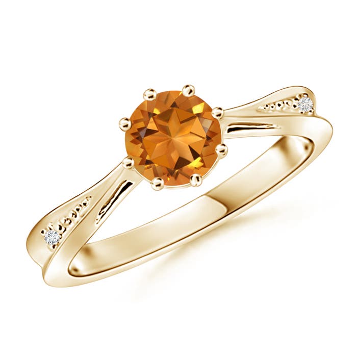 AAA - Citrine / 0.72 CT / 14 KT Yellow Gold