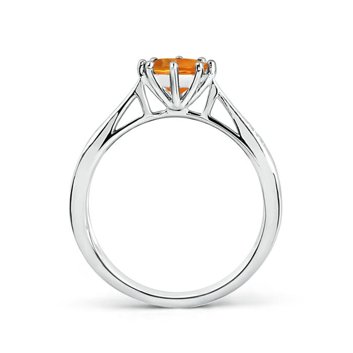 AAAA - Citrine / 0.72 CT / 14 KT White Gold