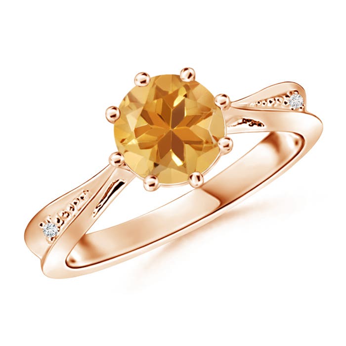 A - Citrine / 1.28 CT / 14 KT Rose Gold