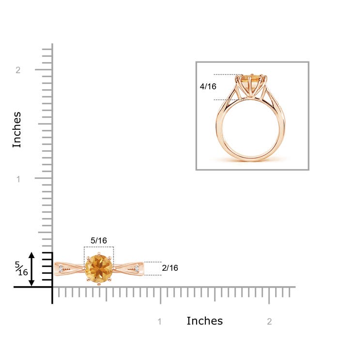 A - Citrine / 1.28 CT / 14 KT Rose Gold