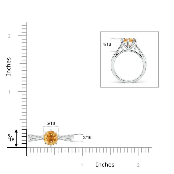 A - Citrine / 1.28 CT / 14 KT White Gold