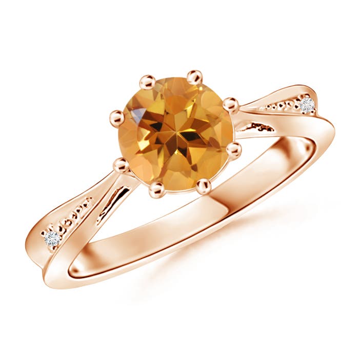 AA - Citrine / 1.28 CT / 14 KT Rose Gold