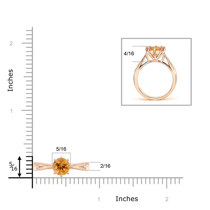 AA - Citrine / 1.28 CT / 14 KT Rose Gold