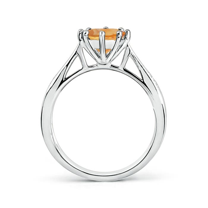 AA - Citrine / 1.28 CT / 14 KT White Gold