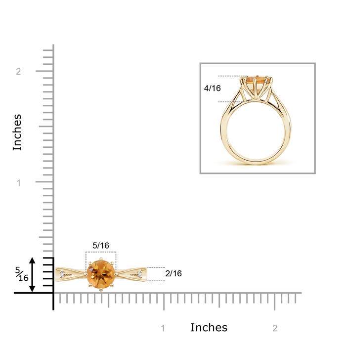 AA - Citrine / 1.28 CT / 14 KT Yellow Gold