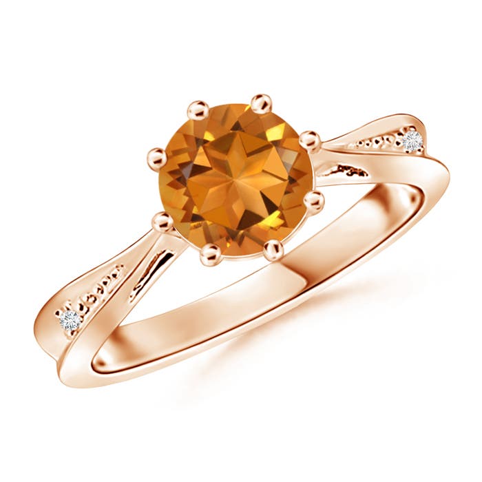 AAA - Citrine / 1.28 CT / 14 KT Rose Gold