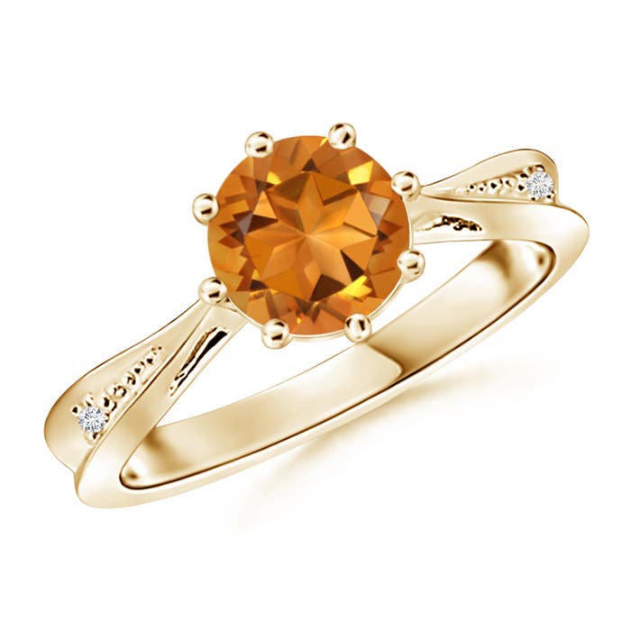 AAA - Citrine / 1.28 CT / 14 KT Yellow Gold