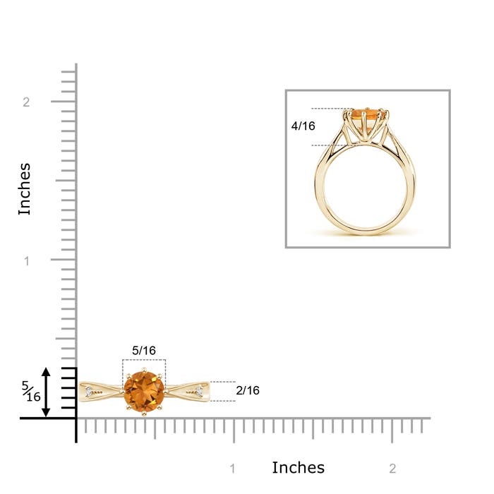 AAA - Citrine / 1.28 CT / 14 KT Yellow Gold