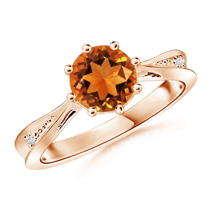 AAAA - Citrine / 1.28 CT / 14 KT Rose Gold