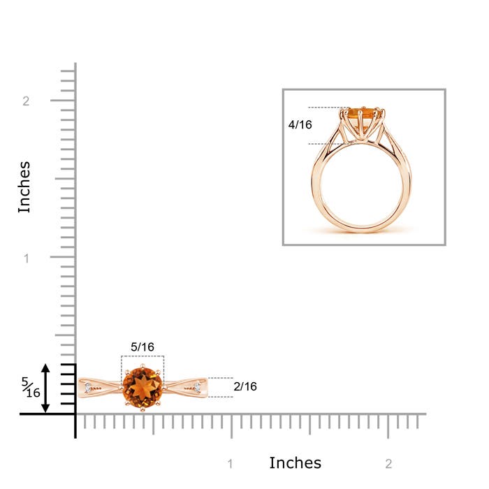 AAAA - Citrine / 1.28 CT / 14 KT Rose Gold