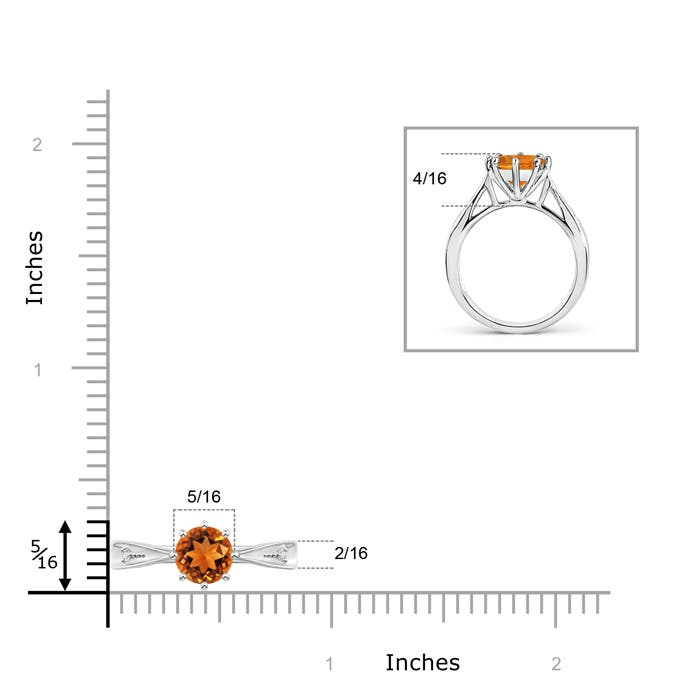 AAAA - Citrine / 1.28 CT / 14 KT White Gold