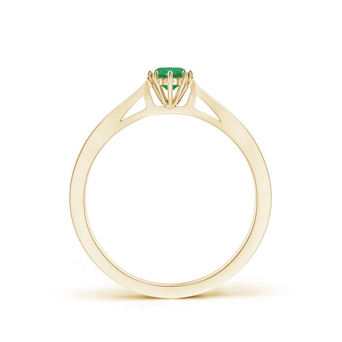 A - Emerald / 0.25 CT / 14 KT Yellow Gold