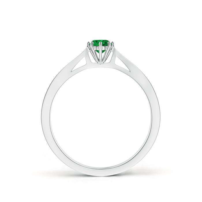 Premium - Lab-Grown Emerald / 0.25 CT / 14 KT White Gold