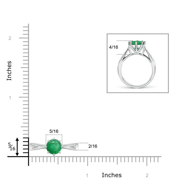 A - Emerald / 1.23 CT / 14 KT White Gold