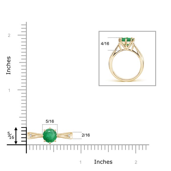 A - Emerald / 1.23 CT / 14 KT Yellow Gold