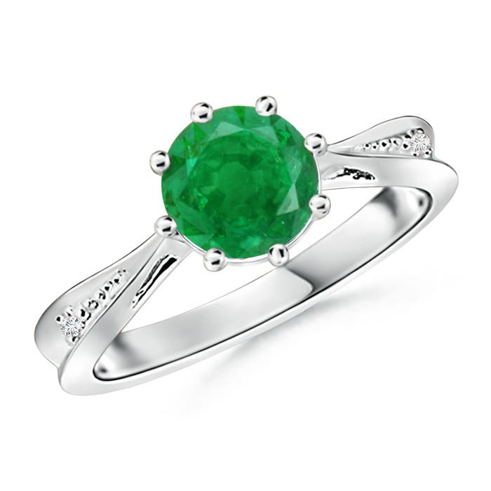 AA - Emerald / 1.23 CT / 14 KT White Gold