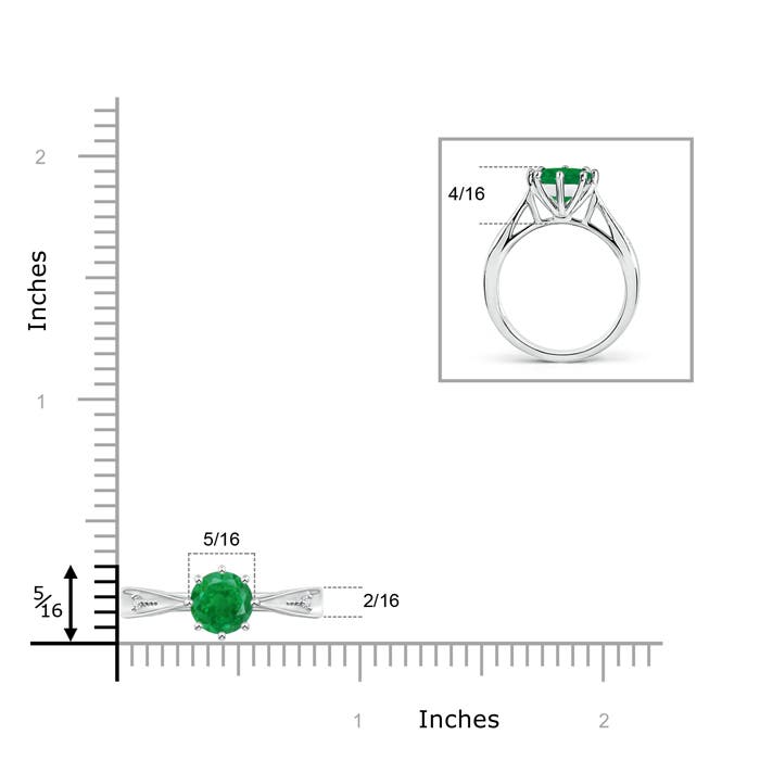 AA - Emerald / 1.23 CT / 14 KT White Gold