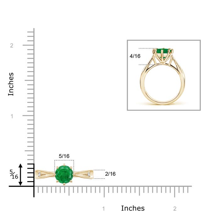 AA - Emerald / 1.23 CT / 14 KT Yellow Gold